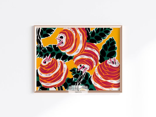 Art Nouveau Floral Stencil Print | Emile - Alain Séguy | P236 - Single Art Prints - Piccolo Fiore Prints