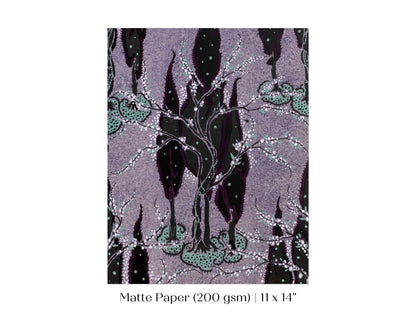 Art Nouveau Oriental Style Pattern | P278 - Single Art Prints - Piccolo Fiore Prints