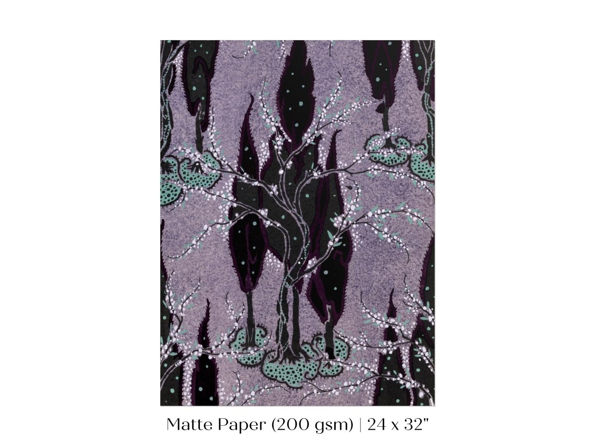 Art Nouveau Oriental Style Pattern | P278 - Single Art Prints - Piccolo Fiore Prints