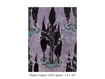 Art Nouveau Oriental Style Pattern | P278 - Single Art Prints - Piccolo Fiore Prints