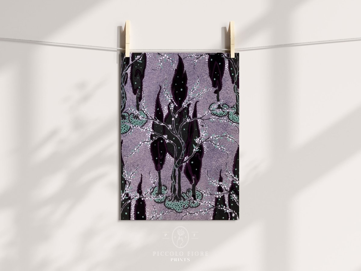 Art Nouveau Oriental Style Pattern | P278 - Single Art Prints - Piccolo Fiore Prints