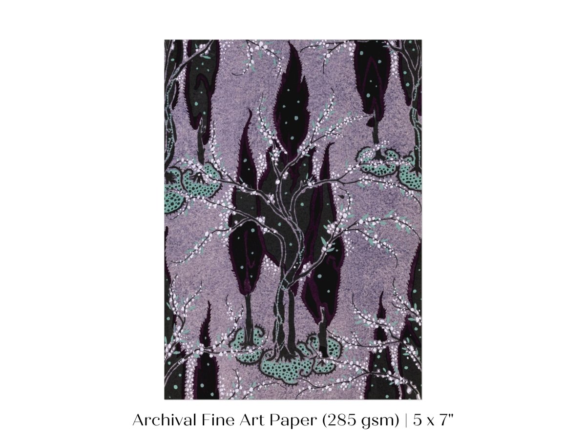Art Nouveau Oriental Style Pattern | P278 - Single Art Prints - Piccolo Fiore Prints