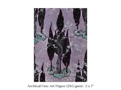 Art Nouveau Oriental Style Pattern | P278 - Single Art Prints - Piccolo Fiore Prints