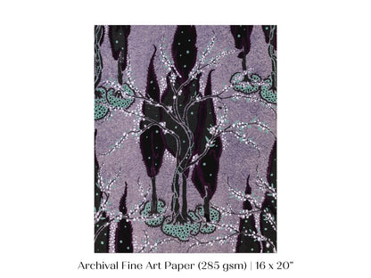 Art Nouveau Oriental Style Pattern | P278 - Single Art Prints - Piccolo Fiore Prints
