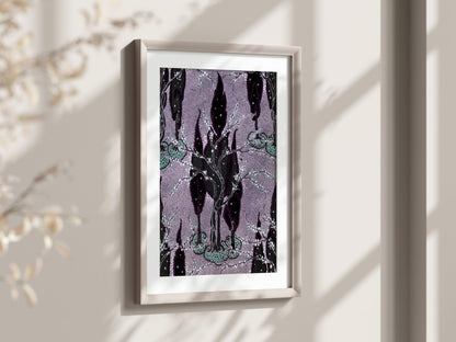 Art Nouveau Oriental Style Pattern | P278 - Single Art Prints - Piccolo Fiore Prints