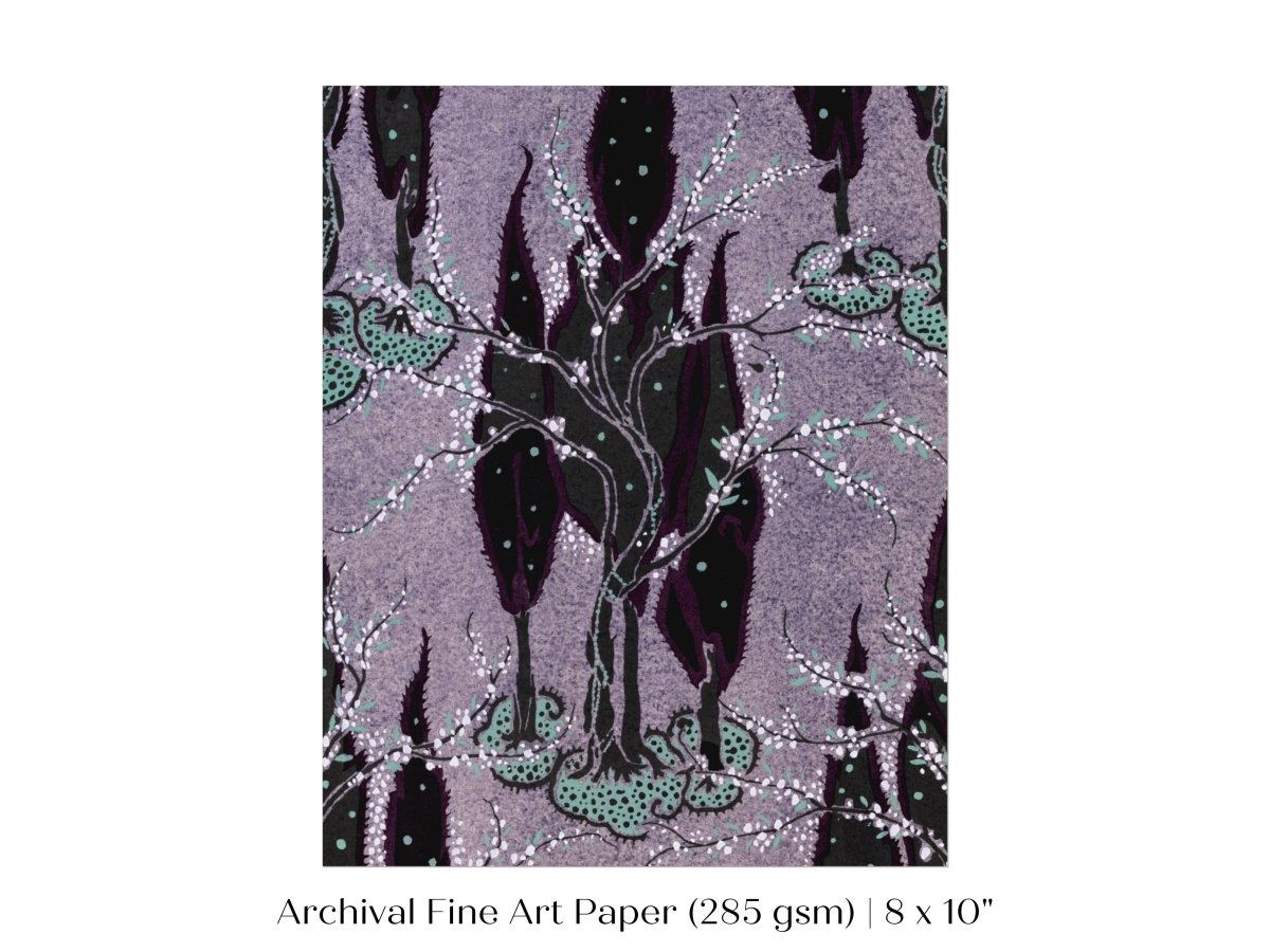 Art Nouveau Oriental Style Pattern | P278 - Single Art Prints - Piccolo Fiore Prints