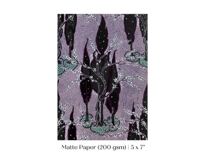 Art Nouveau Oriental Style Pattern | P278 - Single Art Prints - Piccolo Fiore Prints