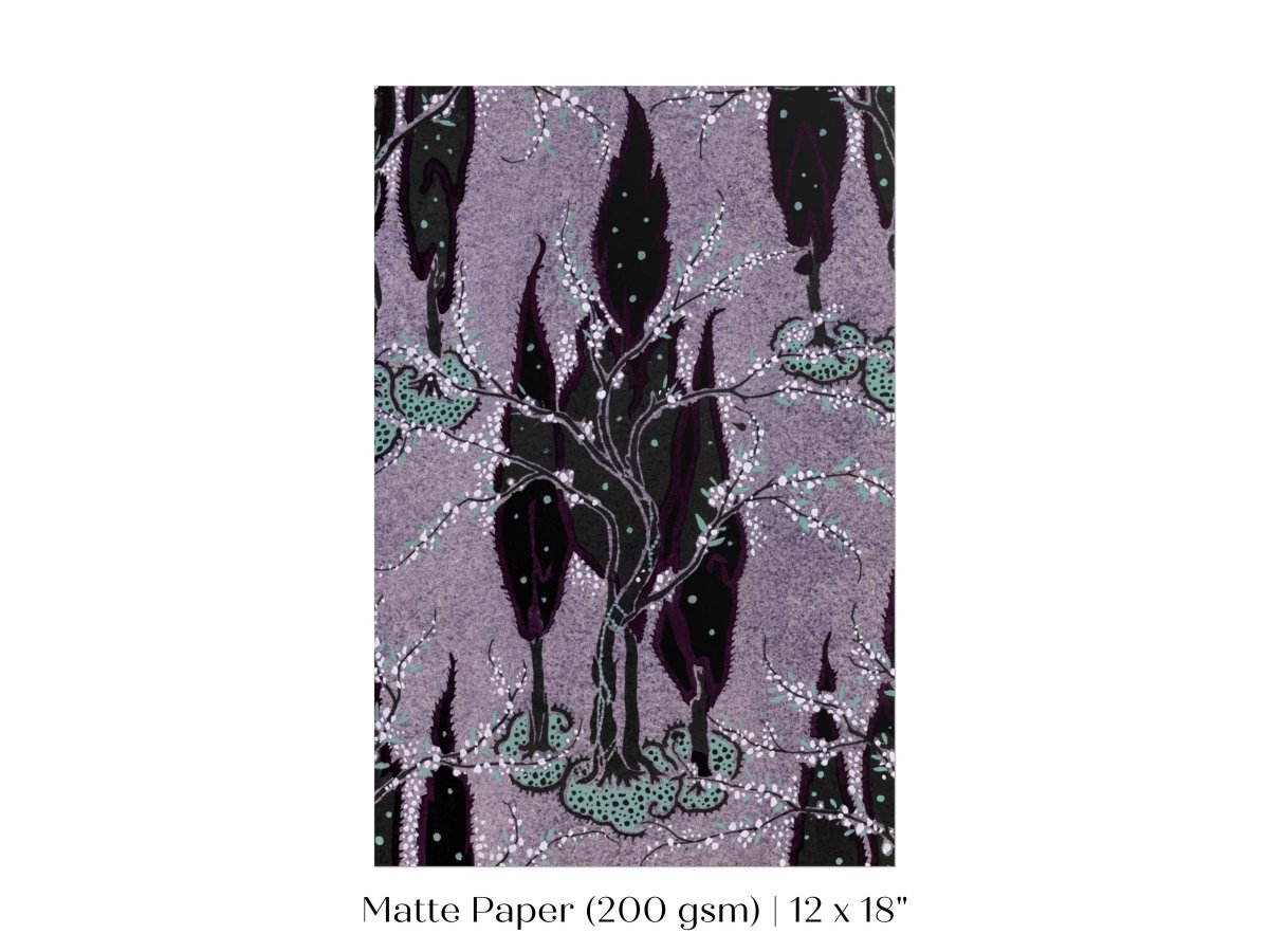 Art Nouveau Oriental Style Pattern | P278 - Single Art Prints - Piccolo Fiore Prints