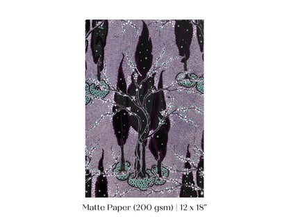Art Nouveau Oriental Style Pattern | P278 - Single Art Prints - Piccolo Fiore Prints