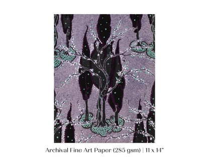 Art Nouveau Oriental Style Pattern | P278 - Single Art Prints - Piccolo Fiore Prints