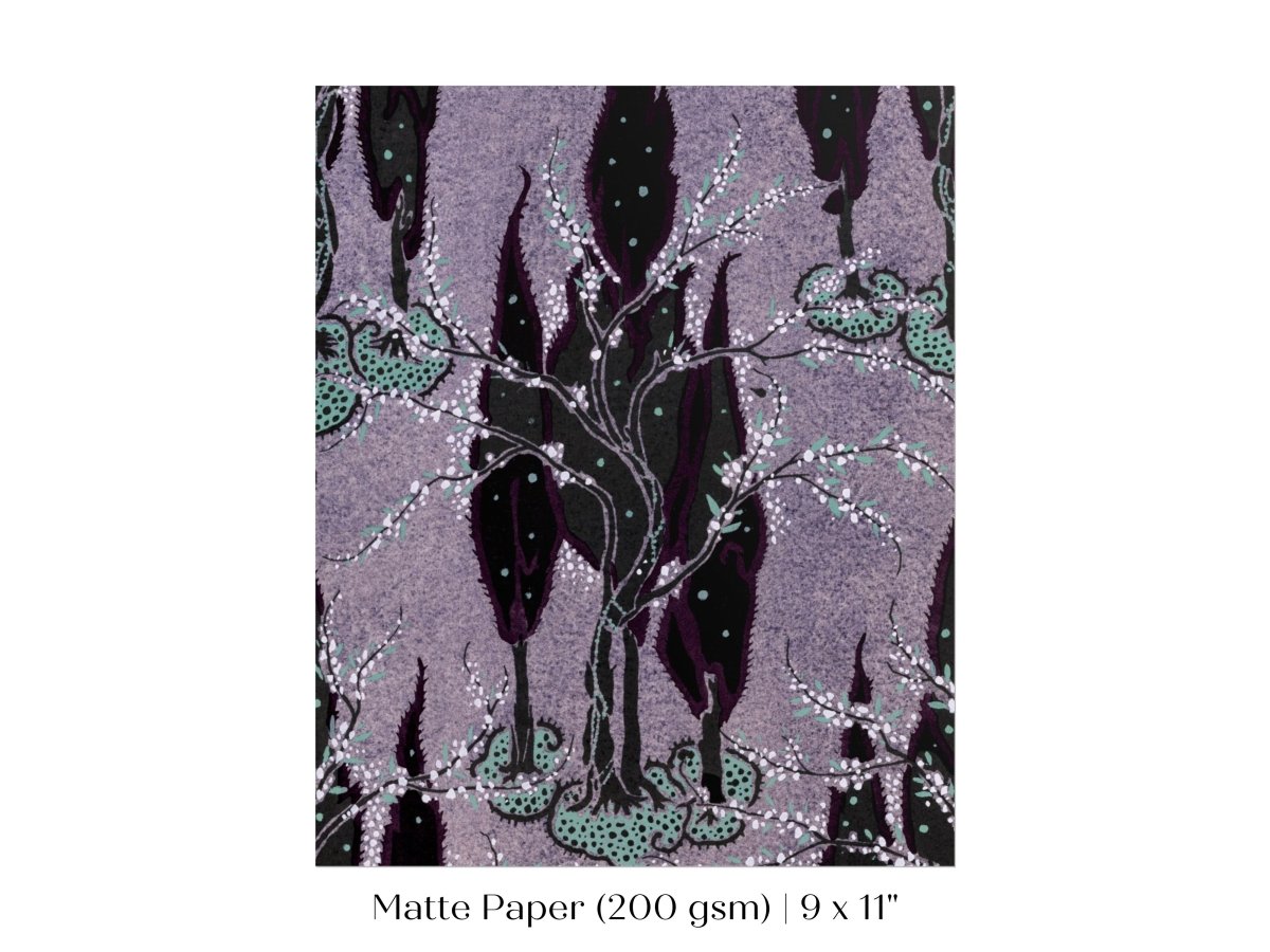 Art Nouveau Oriental Style Pattern | P278 - Single Art Prints - Piccolo Fiore Prints