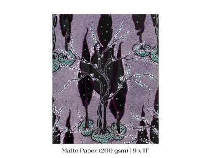 Art Nouveau Oriental Style Pattern | P278 - Single Art Prints - Piccolo Fiore Prints