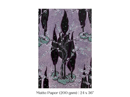Art Nouveau Oriental Style Pattern | P278 - Single Art Prints - Piccolo Fiore Prints