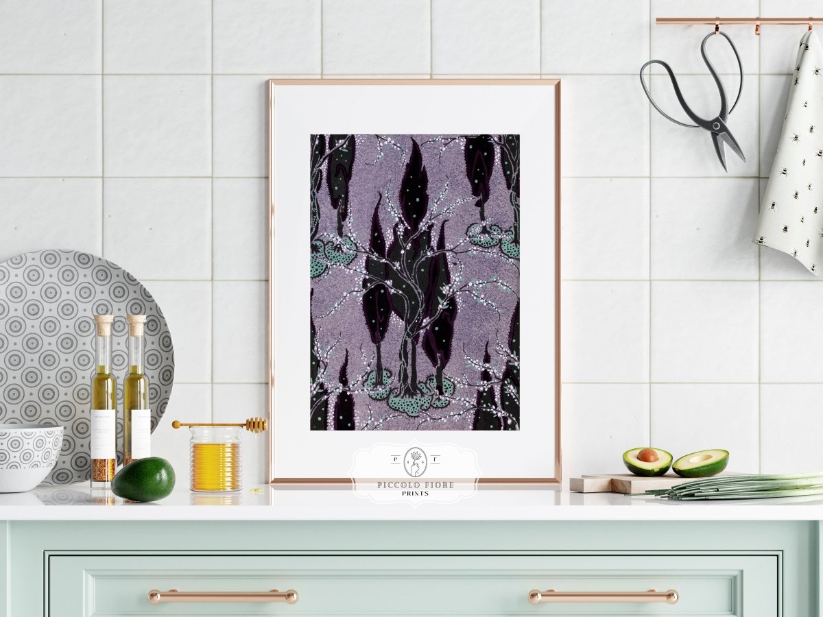 Art Nouveau Oriental Style Pattern | P278 - Single Art Prints - Piccolo Fiore Prints