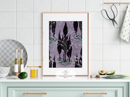 Art Nouveau Oriental Style Pattern | P278 - Single Art Prints - Piccolo Fiore Prints