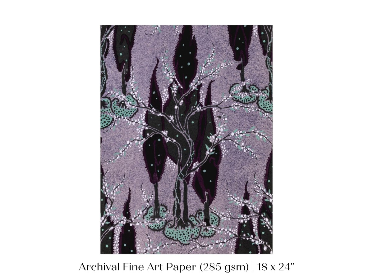 Art Nouveau Oriental Style Pattern | P278 - Single Art Prints - Piccolo Fiore Prints