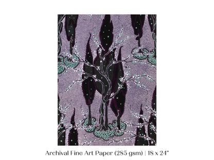 Art Nouveau Oriental Style Pattern | P278 - Single Art Prints - Piccolo Fiore Prints