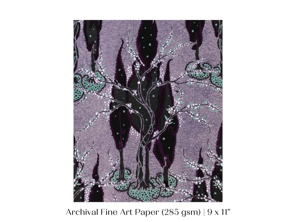 Art Nouveau Oriental Style Pattern | P278 - Single Art Prints - Piccolo Fiore Prints