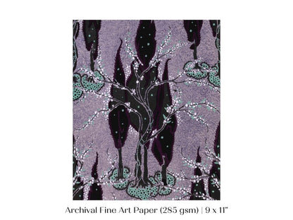 Art Nouveau Oriental Style Pattern | P278 - Single Art Prints - Piccolo Fiore Prints