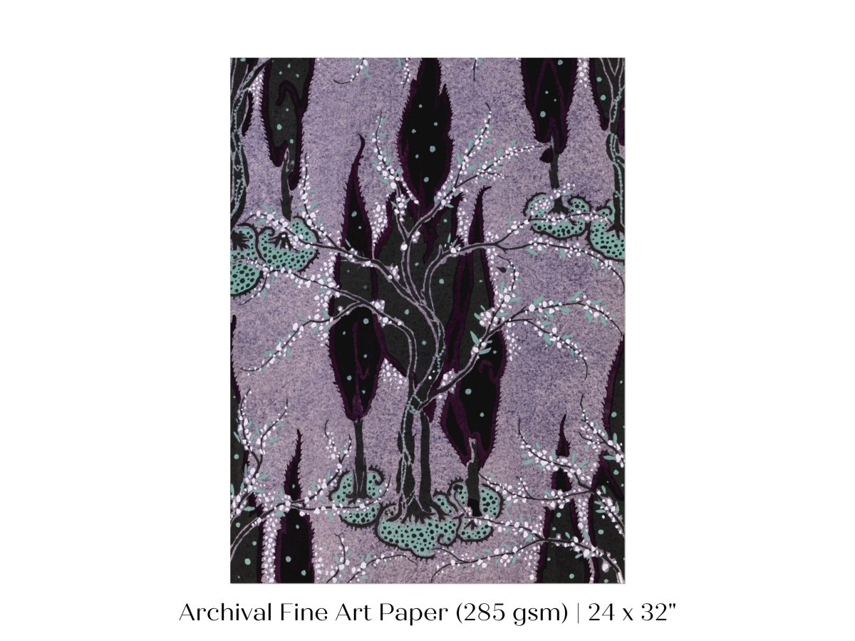 Art Nouveau Oriental Style Pattern | P278 - Single Art Prints - Piccolo Fiore Prints
