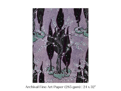 Art Nouveau Oriental Style Pattern | P278 - Single Art Prints - Piccolo Fiore Prints