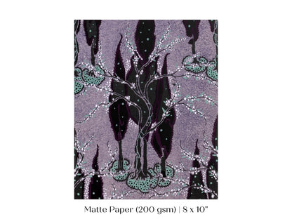 Art Nouveau Oriental Style Pattern | P278 - Single Art Prints - Piccolo Fiore Prints