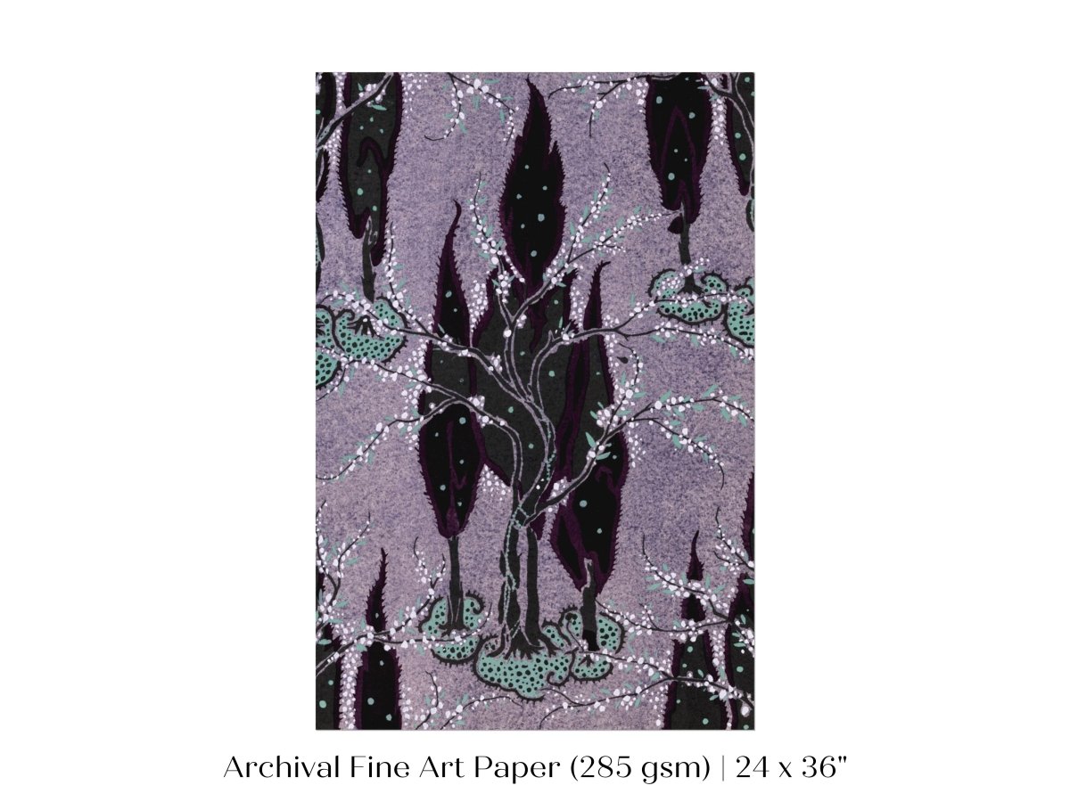 Art Nouveau Oriental Style Pattern | P278 - Single Art Prints - Piccolo Fiore Prints