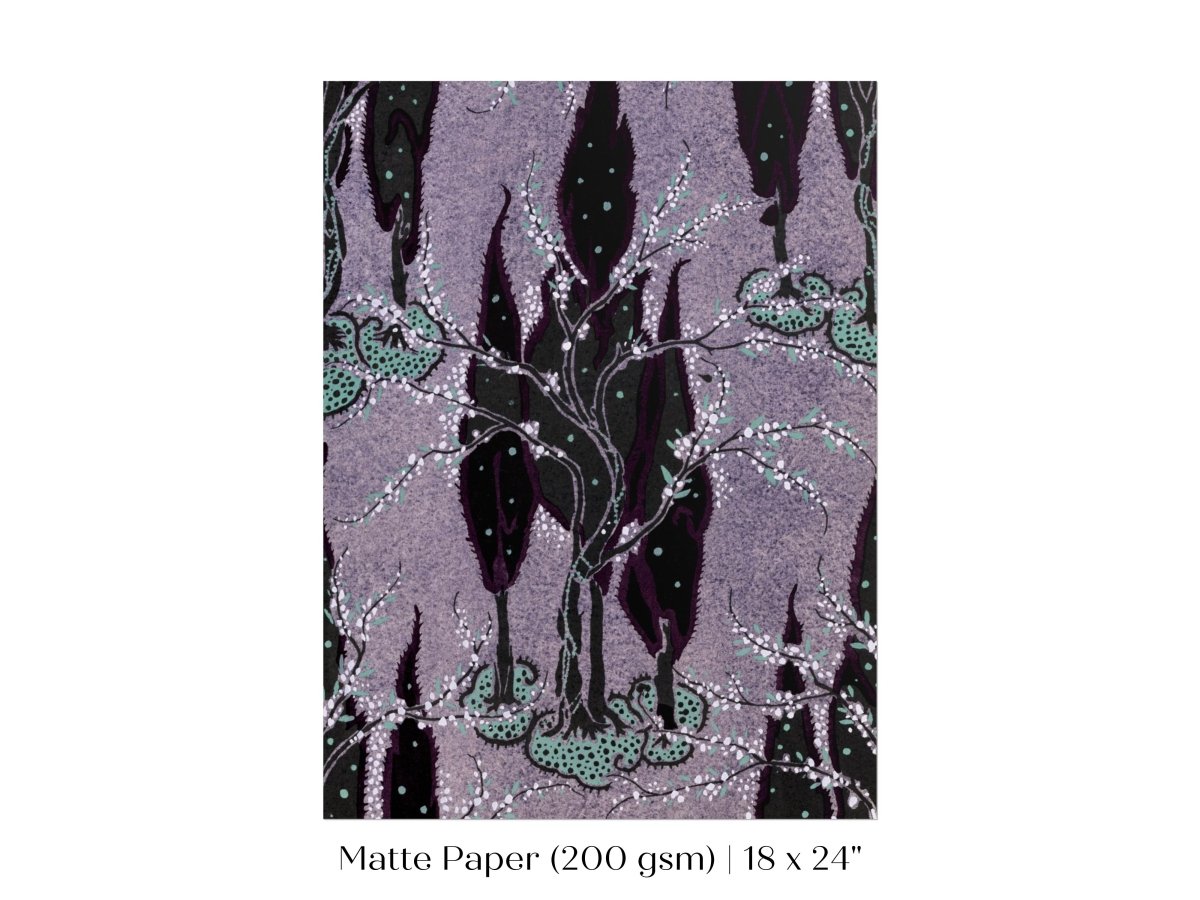 Art Nouveau Oriental Style Pattern | P278 - Single Art Prints - Piccolo Fiore Prints