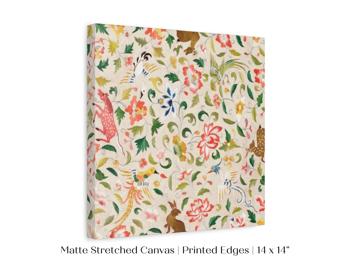 Asian Wildlife | Textile Art Print | P137 - Single Square Art Prints - Piccolo Fiore Prints