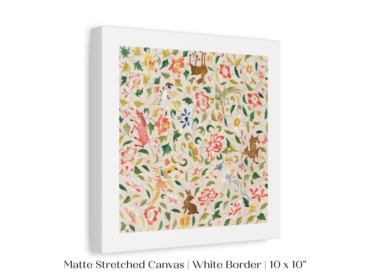Asian Wildlife | Textile Art Print | P137 - Single Square Art Prints - Piccolo Fiore Prints