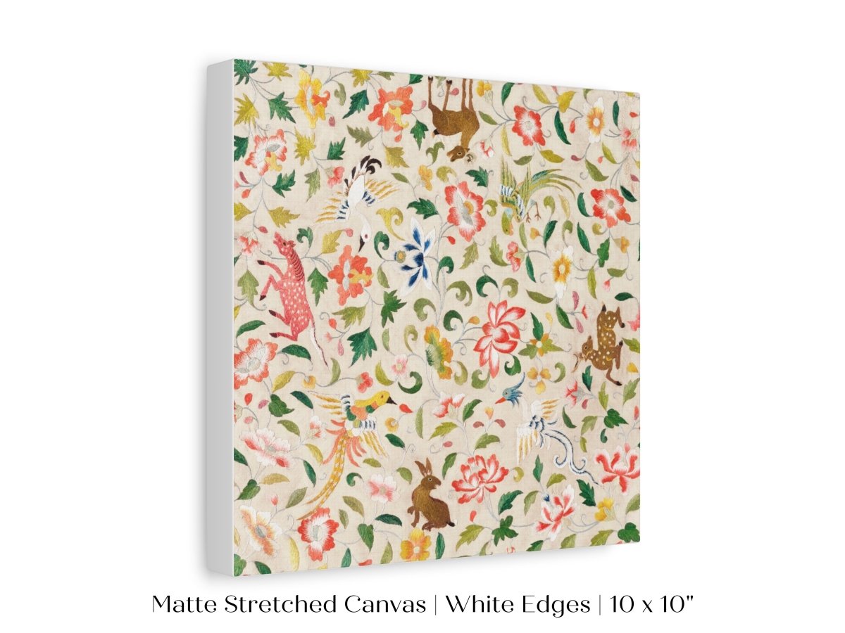 Asian Wildlife | Textile Art Print | P137 - Single Square Art Prints - Piccolo Fiore Prints