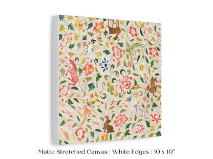 Asian Wildlife | Textile Art Print | P137 - Single Square Art Prints - Piccolo Fiore Prints