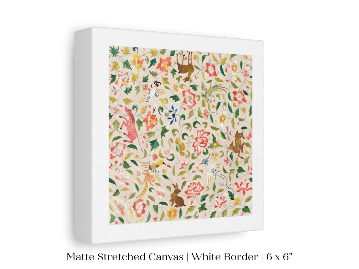 Asian Wildlife | Textile Art Print | P137 - Single Square Art Prints - Piccolo Fiore Prints