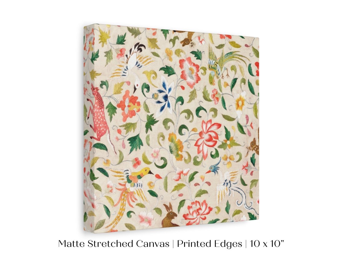 Asian Wildlife | Textile Art Print | P137 - Single Square Art Prints - Piccolo Fiore Prints