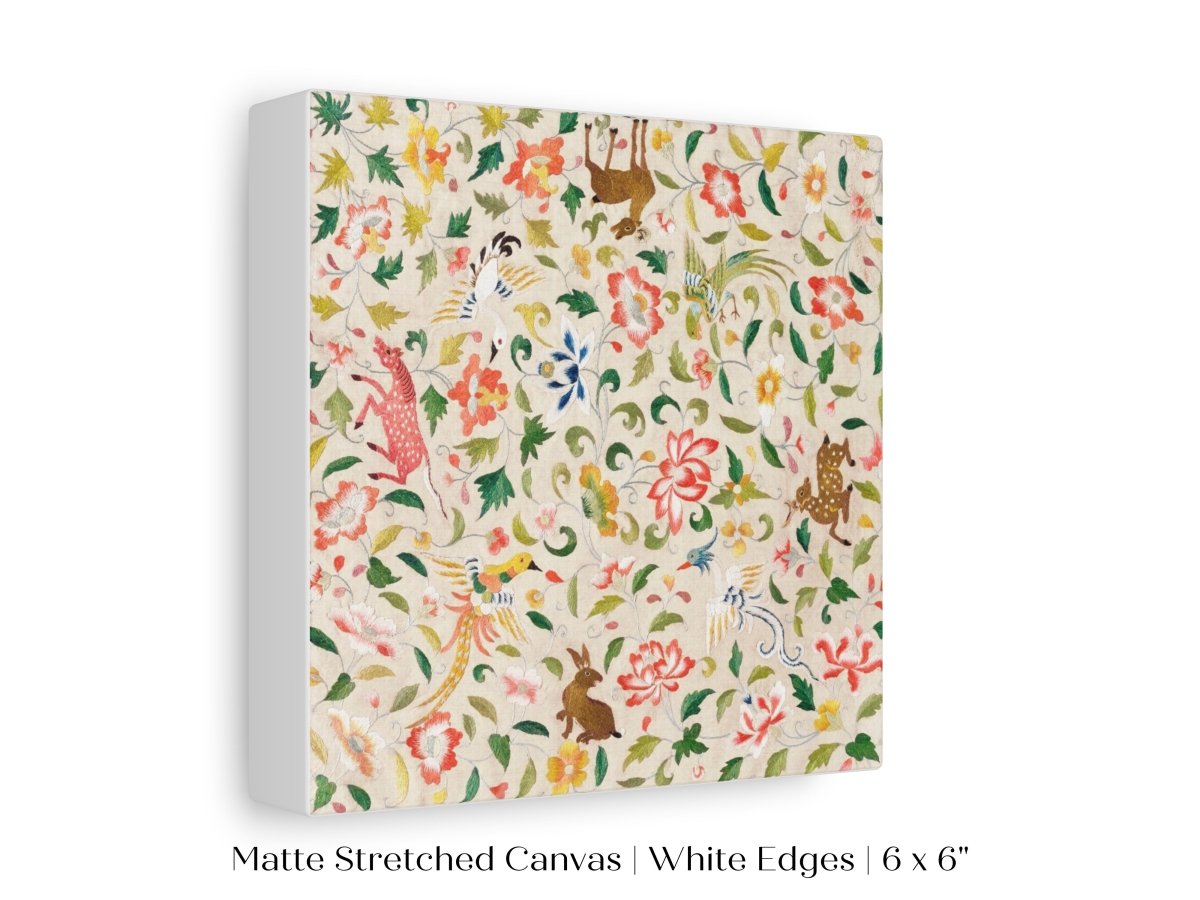 Asian Wildlife | Textile Art Print | P137 - Single Square Art Prints - Piccolo Fiore Prints