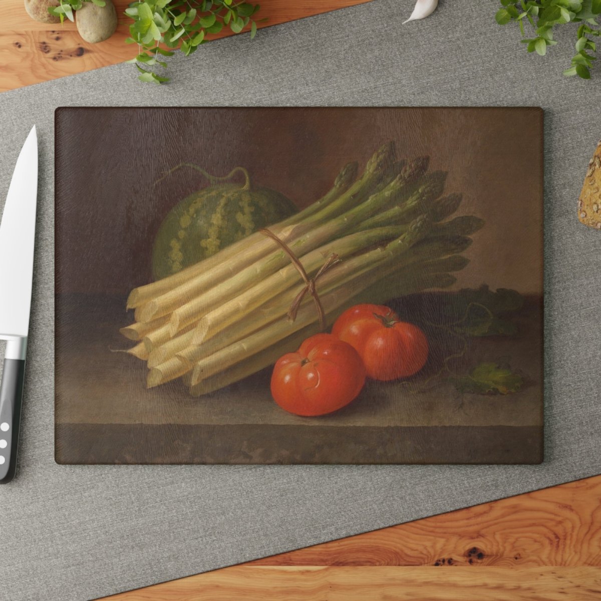 Asparagus | Glass Chopping Board - Glass Chopping Board - Piccolo Fiore Prints