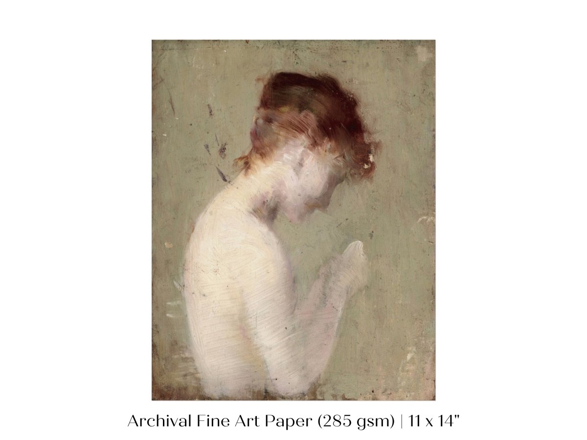 Auburn Nude | P374 - Single Art Prints - Piccolo Fiore Prints