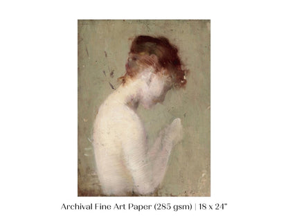 Auburn Nude | P374 - Single Art Prints - Piccolo Fiore Prints