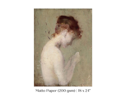 Auburn Nude | P374 - Single Art Prints - Piccolo Fiore Prints