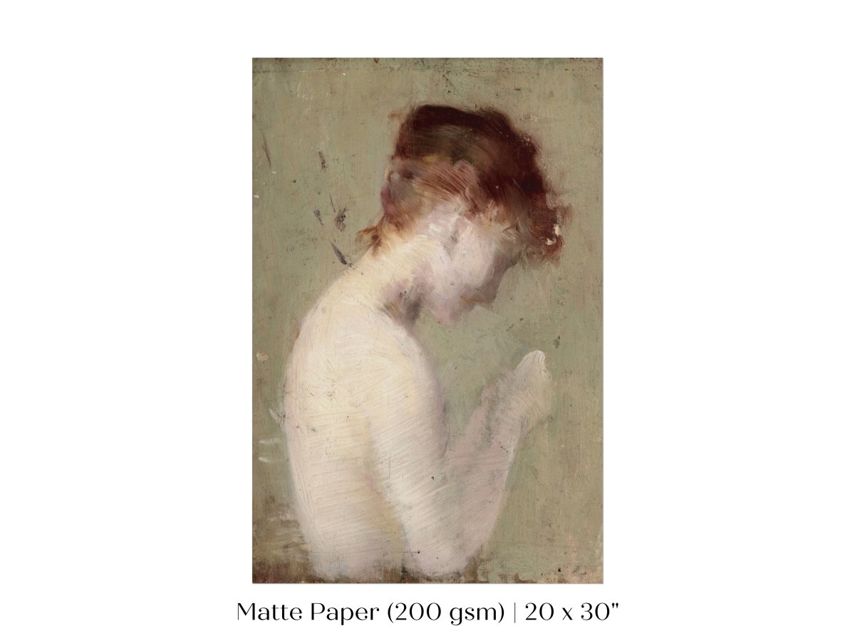 Auburn Nude | P374 - Single Art Prints - Piccolo Fiore Prints