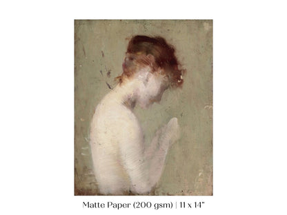 Auburn Nude | P374 - Single Art Prints - Piccolo Fiore Prints