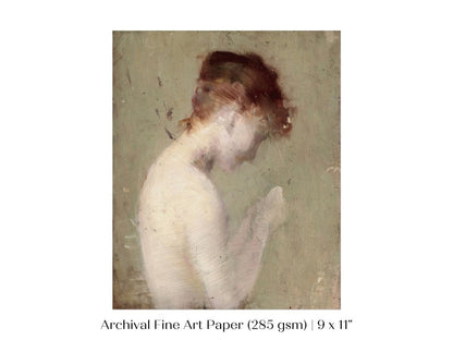 Auburn Nude | P374 - Single Art Prints - Piccolo Fiore Prints