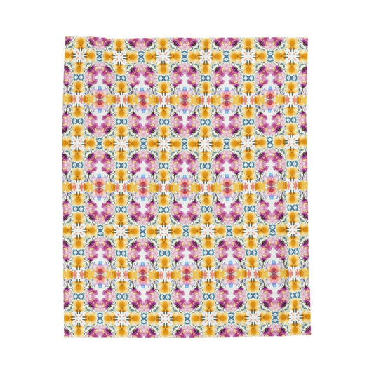 Aztec Floral Arch | Minky Throw Blanket - Minky Throw Blanket - Piccolo Fiore Prints