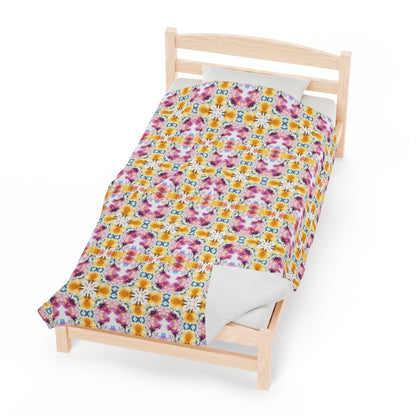 Aztec Floral Arch | Minky Throw Blanket - Minky Throw Blanket - Piccolo Fiore Prints