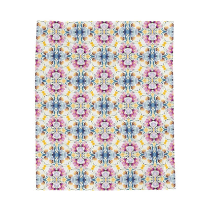 Aztec Floral Bow | Minky Throw Blanket - Minky Throw Blanket - Piccolo Fiore Prints