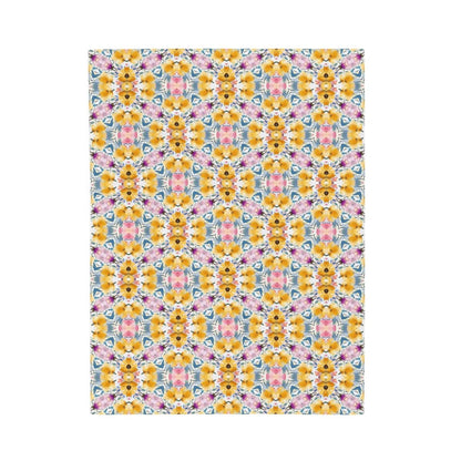 Aztec Floral Bow | Minky Throw Blanket - Minky Throw Blanket - Piccolo Fiore Prints