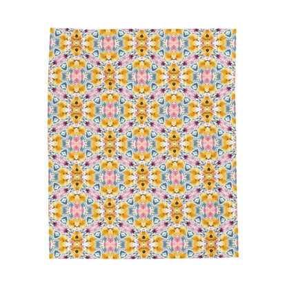 Aztec Floral Bow | Minky Throw Blanket - Minky Throw Blanket - Piccolo Fiore Prints
