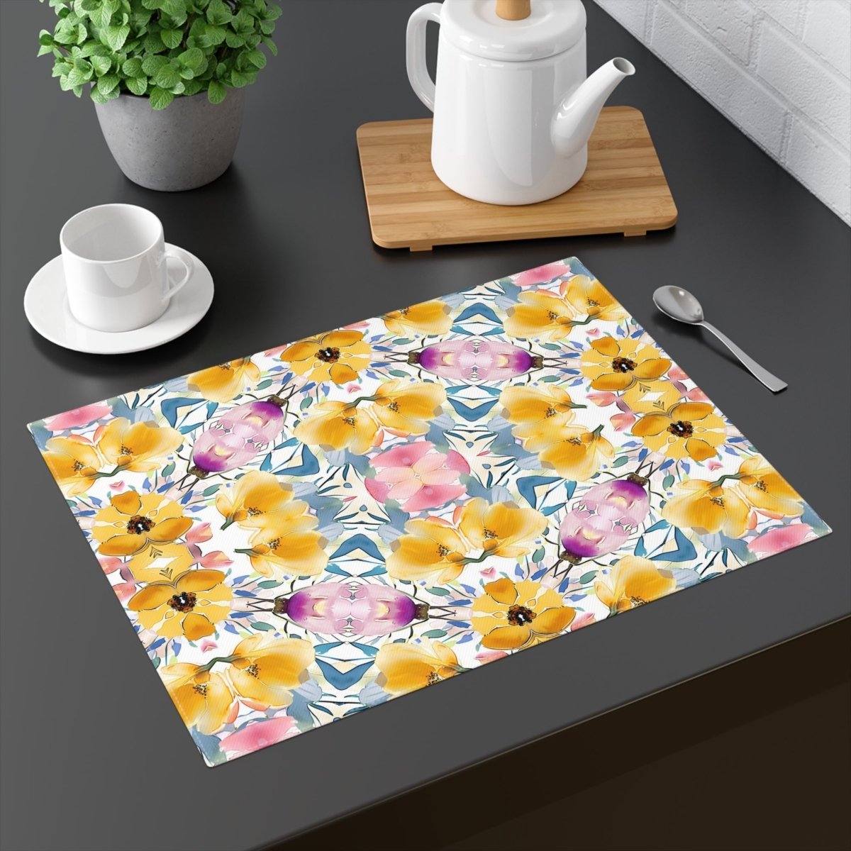 Aztec Floral Bow | Placemat - Cotton Twill Placemat - Piccolo Fiore Prints