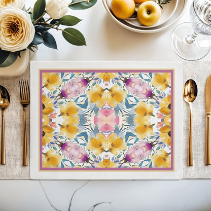 Aztec Floral Bow | Placemat - Cotton Twill Placemat - Piccolo Fiore Prints