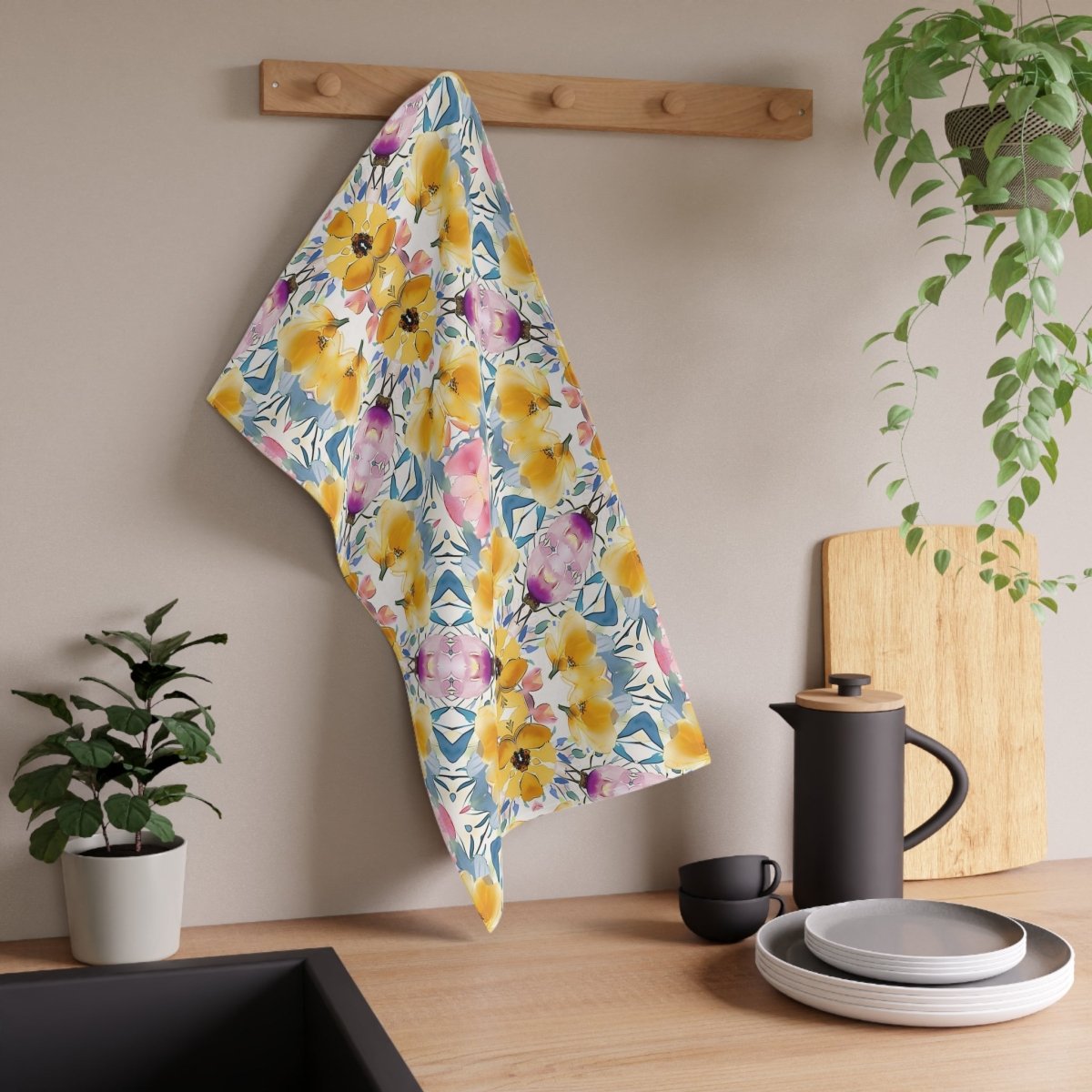 Aztec Floral Bow | Tea Towel - Tea Towel - Piccolo Fiore Prints